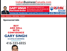 Tablet Screenshot of indianbusinesscanada.com